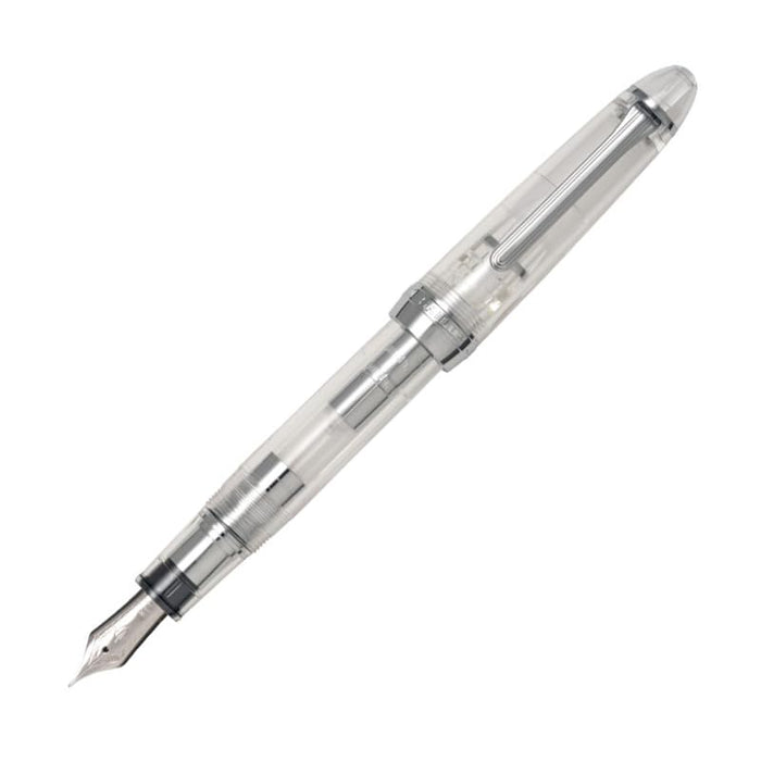 Sailor Fountain Pen: Sailor Profit 21 Silver Demonstrator Medium Nib