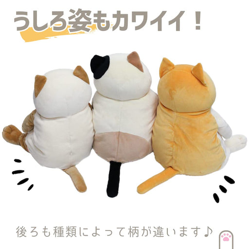 Shinada Global Plush Cat Mochi Series Neko Hachiware Orange Medium 14x14x22 cm-Kiichin - The #1 Place for Japanese Goods in Your Hand!