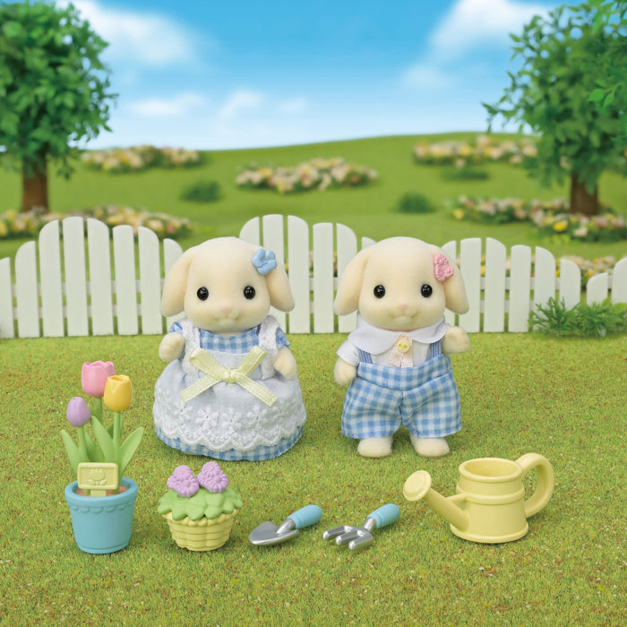 Epoch Sylvanian Families Flora Rabbit Siblings Doll & Furniture Set Toy Dollhouse for Ages 3+-Kiichin - The #1 Place for Japanese Goods in Your Hand!