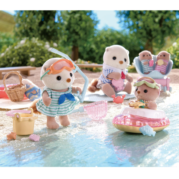 Epoch Sylvanian Families Sea Otter Siblings Play Set Toy Dollhouse Furniture for Ages 3+-Kiichin - The #1 Place for Japanese Goods in Your Hand!