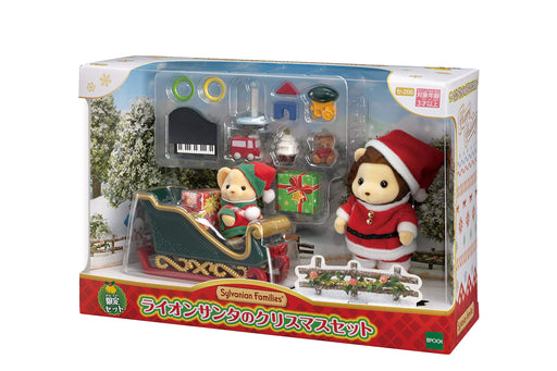 Epoch Sylvanian Families Seasonal Lion Santa Christmas Set SE-206 Certified Toy Dollhouse For Ages 3+-Kiichin - The #1 Place for Japanese Goods in Your Hand!
