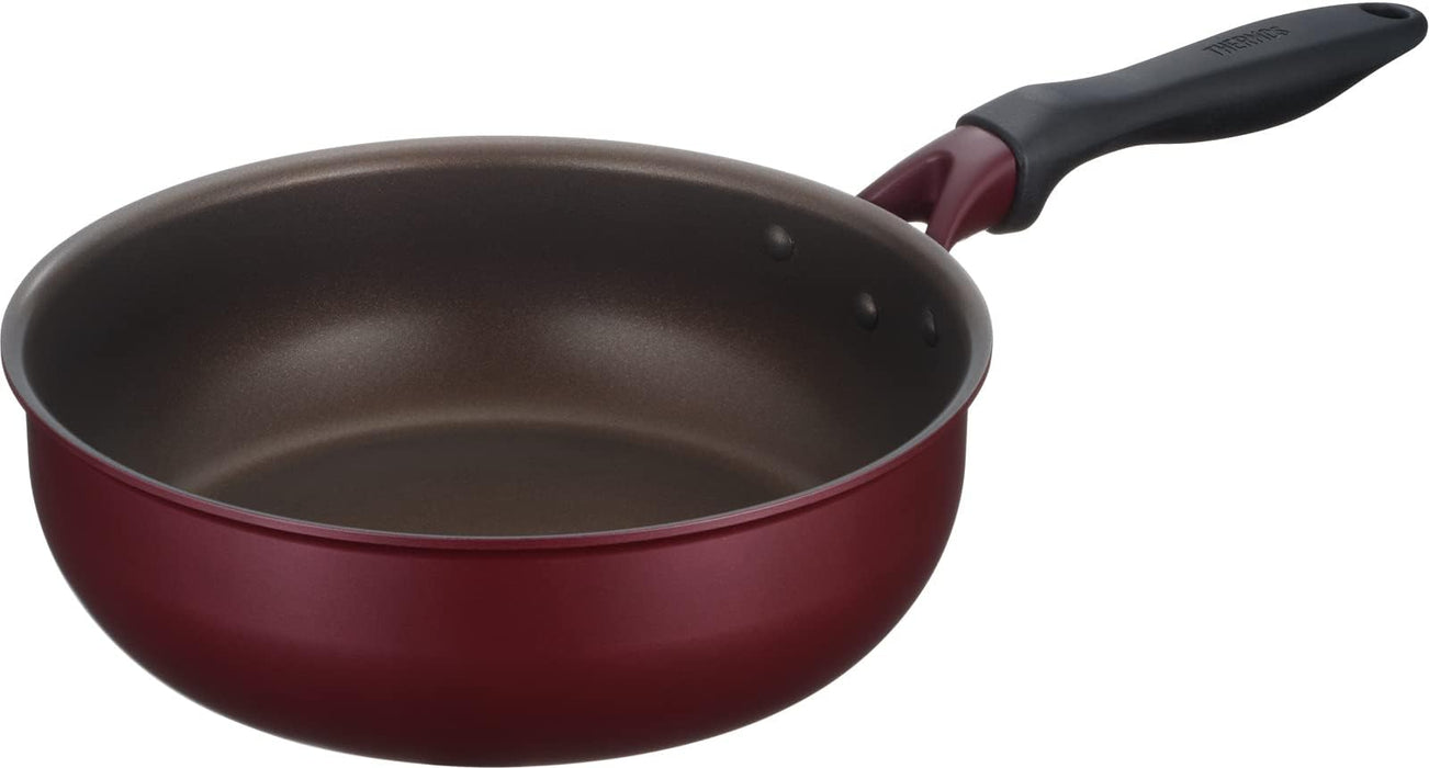 Thermos Durable Series 24Cm Red Frying Pan IH Compatible KFH-024D-Kiichin - The #1 Place for Japanese Goods in Your Hand!