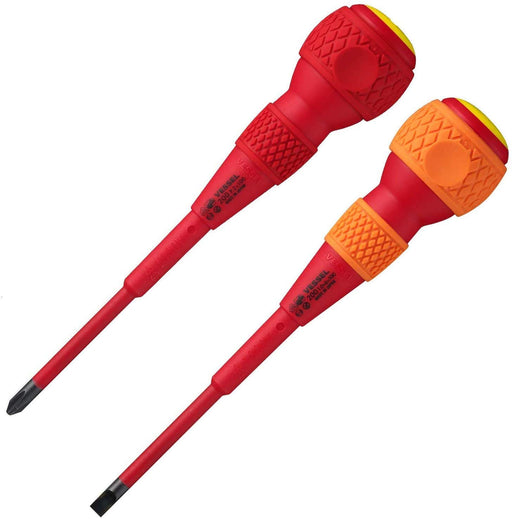 Vessel 202Ps-1 Ball Grip Insulated Screwdriver Set of 2 +2 x 100 / -6 x 100-Kiichin - The #1 Place for Japanese Goods in Your Hand!
