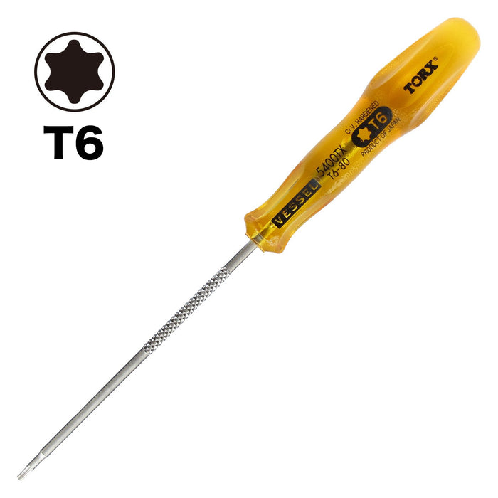 Vessel Power Grip Torx Driver B-5400Tx - Premium T6x80 Vessel Tool-Kiichin - The #1 Place for Japanese Goods in Your Hand!