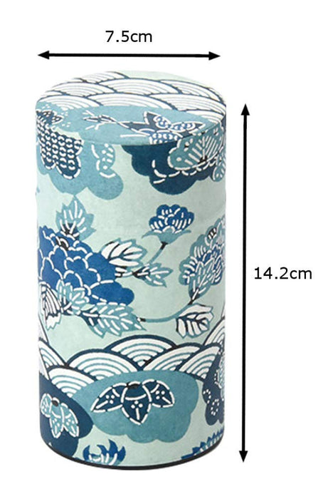 Yamaco Tea Canister L Seigaiha Design Made in Japan 887286-Kiichin - The #1 Place for Japanese Goods in Your Hand!