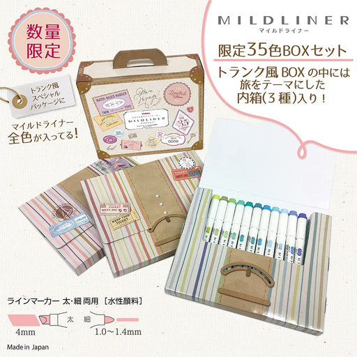 Zebra Highlighter Mild Liner 35-Color Set Gift Box Wkt7-35C-Kiichin - The #1 Place for Japanese Goods in Your Hand!