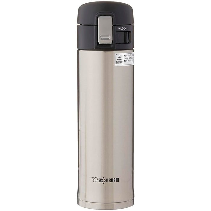 Zojirushi 16 Oz Silver Stainless Steel Mug SM-KHE48XA Vacuum Insulated-Kiichin - The #1 Place for Japanese Goods in Your Hand!