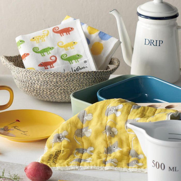Aito Leo Lionni Mosquito Net Fabric Dishcloth 30cm Yellow 278603-Kiichin - The #1 Place for Japanese Goods in Your Hand!