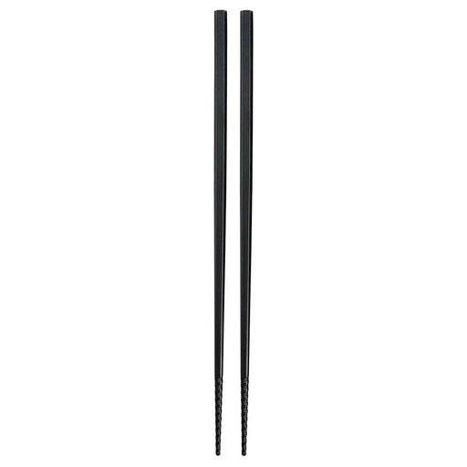 Akebono Black Hexagonal Tornado Line Chopsticks - 24cm-Kiichin - The #1 Place for Japanese Goods in Your Hand!