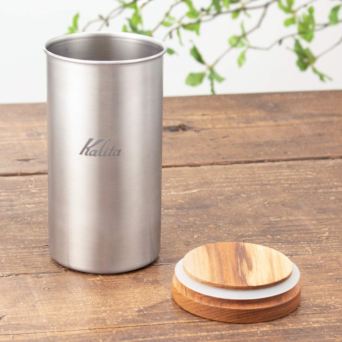 Kalita Stainless Steel Coffee Canister 200G - Exclusive Outdoor Edition-Kiichin - The #1 Place for Japanese Goods in Your Hand!