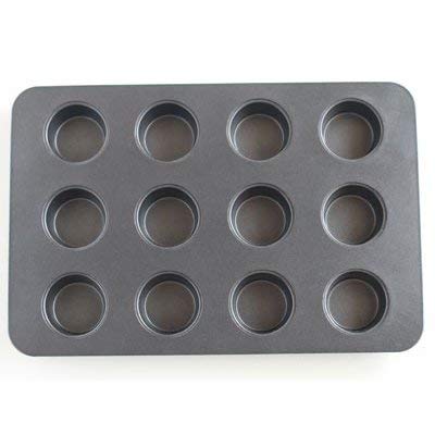 Cotta Japan Original Muffin Mold - 12Pcs Gray - 30X20X2.5Cm - 85666-Kiichin - The #1 Place for Japanese Goods in Your Hand!