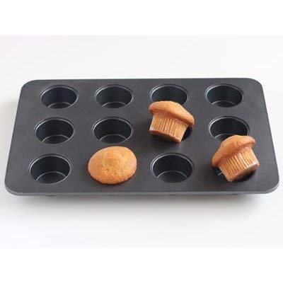 Cotta Japan Original Muffin Mold - 12Pcs Gray - 30X20X2.5Cm - 85666-Kiichin - The #1 Place for Japanese Goods in Your Hand!