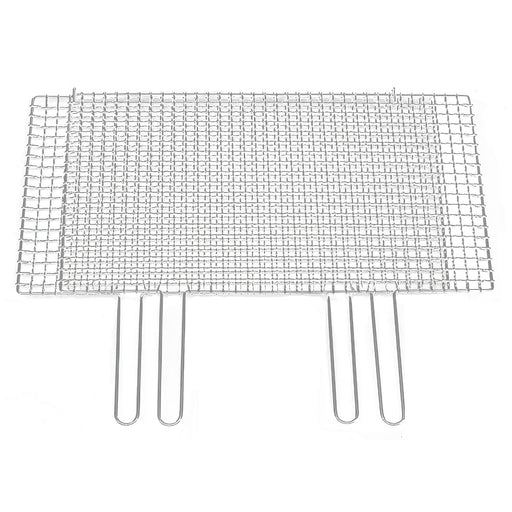 Ebm Stainless Steel BBQ Grill Mesh - Double Handle Sandwiched Design-Kiichin - The #1 Place for Japanese Goods in Your Hand!