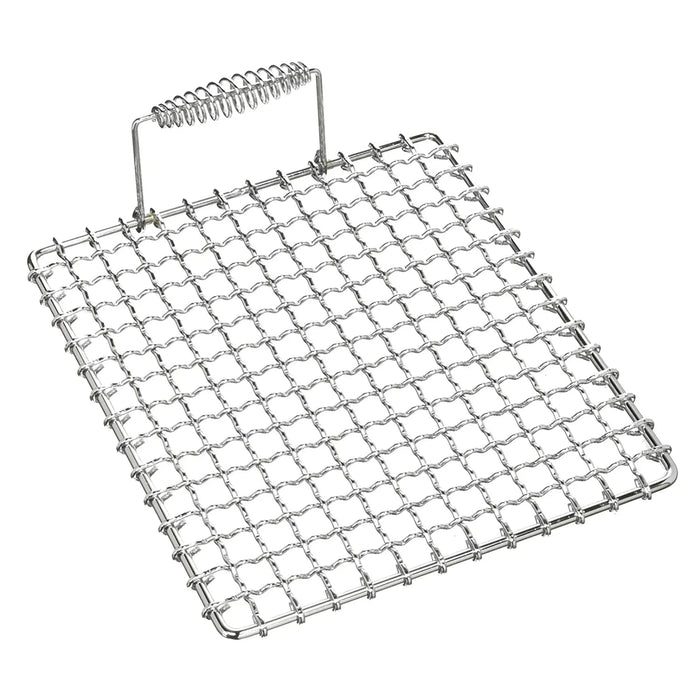 Ebm Stainless Steel BBQ Grill Mesh - Single Handle, 30cm-Kiichin - The #1 Place for Japanese Goods in Your Hand!