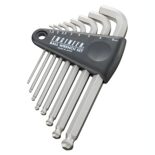 Engineer Twb-05 Ball Wrench Set 8Pcs Short Stubby-Kiichin - The #1 Place for Japanese Goods in Your Hand!