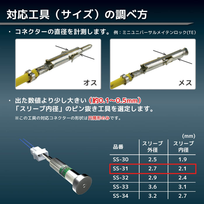 Engineer Pin Removal Tool Φ2.7Mm Ss-31-Kiichin - The #1 Place for Japanese Goods in Your Hand!