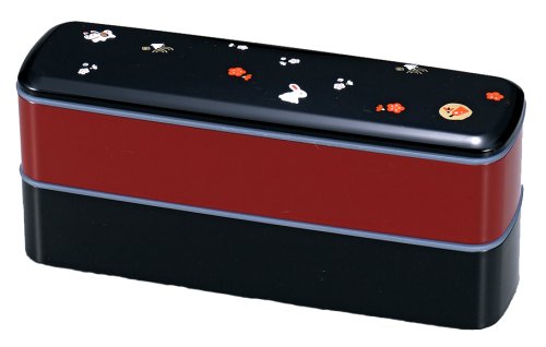 Tatsumiya Hakoya Red Small Two-Tiered Bento Box 51490-Kiichin - The #1 Place for Japanese Goods in Your Hand!
