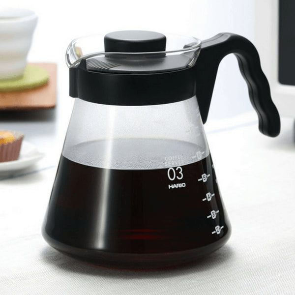 Hario V60 Glass Coffee Server with Angled Handle (450ml)-Kiichin - The #1 Place for Japanese Goods in Your Hand!