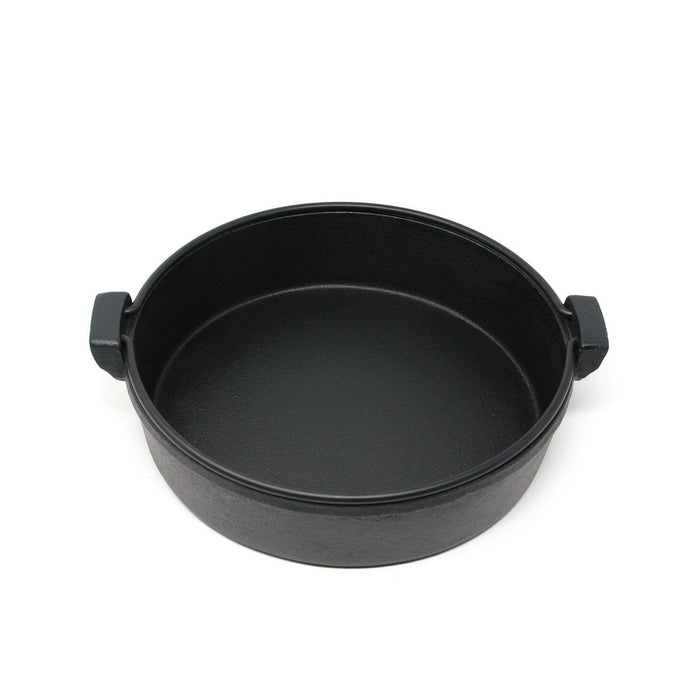 Ikenaga 22cm Induction Cast-Iron Sukiyaki Pan with Dual Handles-Kiichin - The #1 Place for Japanese Goods in Your Hand!