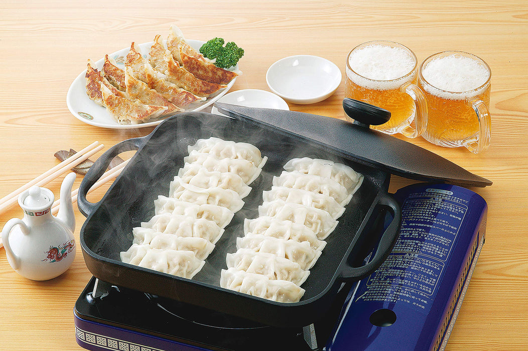 Iwachu Japan Square Pan Shallow & Deep Pot Set - Black Nambu Tekki 21700-Kiichin - The #1 Place for Japanese Goods in Your Hand!