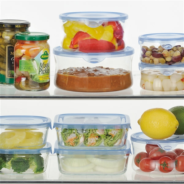 Iwaki 450ml Square Glass Food Container - Heat Resistant & Durable-Kiichin - The #1 Place for Japanese Goods in Your Hand!