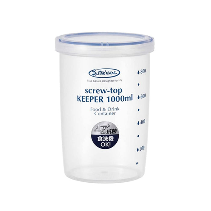 Iwasaki Industry B-2275Kn Japan Antibacterial Food Storage Container - Quick Open Close Screw Top 1000 Deep-Kiichin - The #1 Place for Japanese Goods in Your Hand!