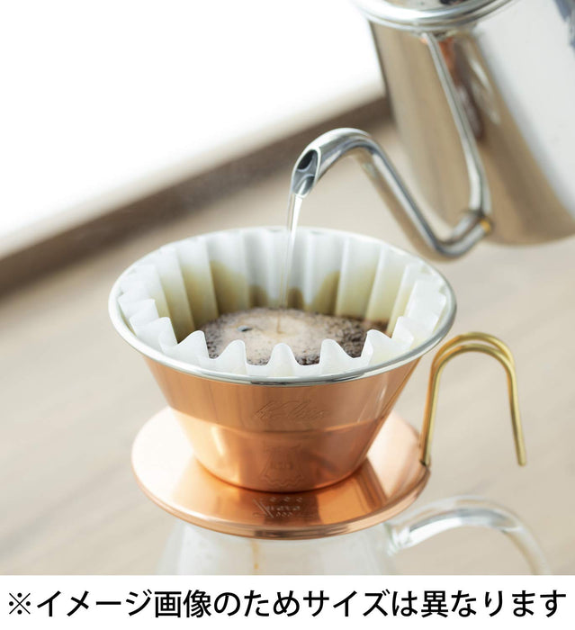 Kalita Wave Copper Coffee Dripper - Japanese Made for 1-2 People-Kiichin - The #1 Place for Japanese Goods in Your Hand!