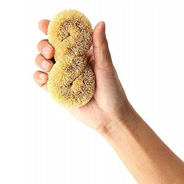 Kamenoko Tawashi Coconut Fiber Dish Scrubber - White-Kiichin - The #1 Place for Japanese Goods in Your Hand!