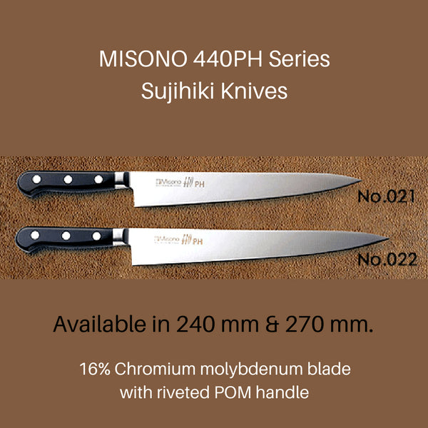 Misono 440Ph Sujihiki Knife - 270mm Pom Handle (No.022)-Kiichin - The #1 Place for Japanese Goods in Your Hand!