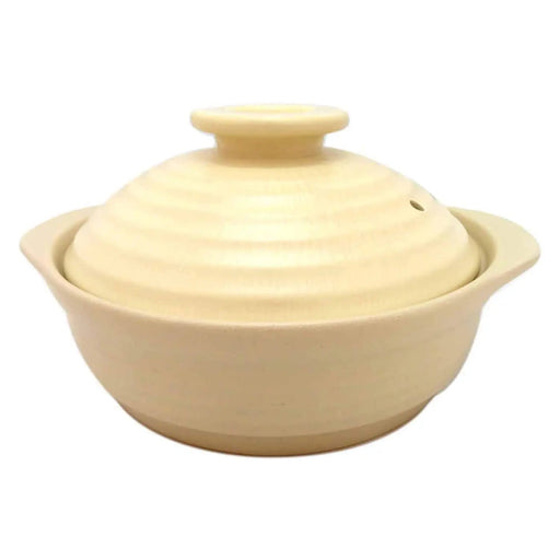Miyawo 8-Go Beige Ceramic Induction Donabe Casserole - Premium Quality-Kiichin - The #1 Place for Japanese Goods in Your Hand!
