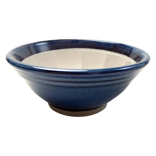 Motoshige Ceramic Blue Suribachi Mortar 25cm - Efficient and Stylish Kitchen Essential-Kiichin - The #1 Place for Japanese Goods in Your Hand!