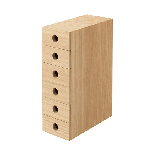 Mujirushi Ryohin 82603330 6-Tier Wooden Small Storage - Compact and Stylish Organizer-Kiichin - The #1 Place for Japanese Goods in Your Hand!