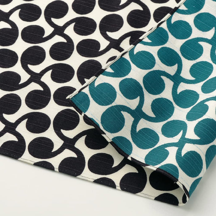 Musubi Furoshiki 3-Way Isa Pattern Reversible Sprout Purple Blue 104Cm Cotton - Japan-Kiichin - The #1 Place for Japanese Goods in Your Hand!