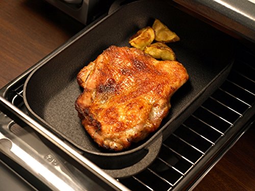 Asahi Nambu Ironware Oven Grill Pan H-400 - Japan IH & Gas Compatible-Kiichin - The #1 Place for Japanese Goods in Your Hand!