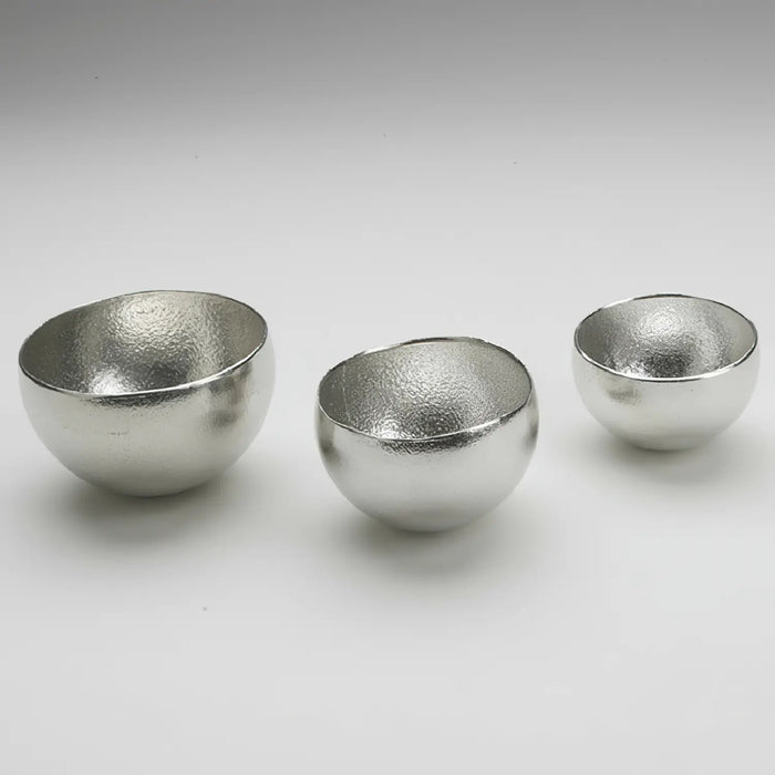 Handcrafted Tinware Swing Cold Sake Cup 70ml - Silver by Nousaku-Kiichin - The #1 Place for Japanese Goods in Your Hand!