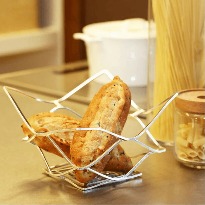 Nousaku Square 120x120mm Hand-Crafted Tinware Folding Basket-Kiichin - The #1 Place for Japanese Goods in Your Hand!