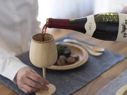 Riveret Japan 380Ml Bamboo Wine Glass - Dishwasher Safe - Brown Rv-118B-Kiichin - The #1 Place for Japanese Goods in Your Hand!