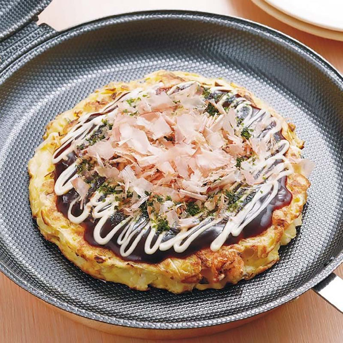 Shimomura Iron Okonomiyaki & Pancake Pan - Perfect for Delicious Homemade Pancakes!-Kiichin - The #1 Place for Japanese Goods in Your Hand!