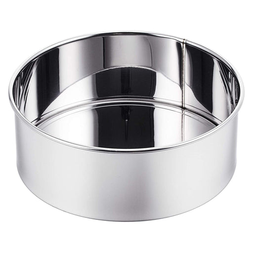 Premium Shimotori 18.5cm Stainless Steel Round Cake Pan - Removable Bottom for Perfect Baking-Kiichin - The #1 Place for Japanese Goods in Your Hand!