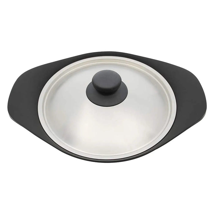 Nihon Yoshokki 22Cm Cast Iron Induction Grill Pan with Stainless Steel Lid - Made in Japan-Kiichin - The #1 Place for Japanese Goods in Your Hand!