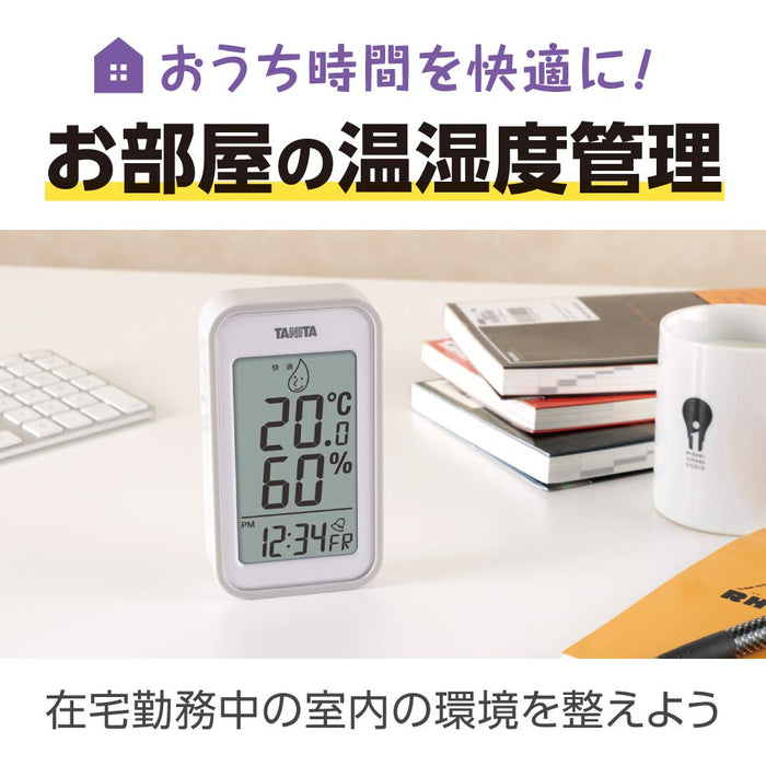 Tanita Japan Gray Digital Wall Clock with Thermo-Hygrometer, Calendar, and Alarm-Kiichin - The #1 Place for Japanese Goods in Your Hand!