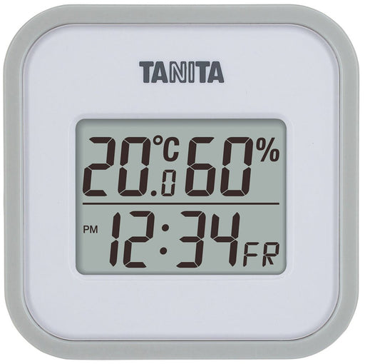 Tanita Tt-558Gy Digital Wall Clock Calendar - Temperature & Humidity Monitor-Kiichin - The #1 Place for Japanese Goods in Your Hand!