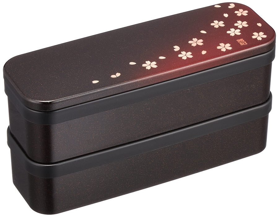 Tatsumiya Akanezakura 2-Tier Bento Box - Japan Red (W17.5xD6xH9) - 50094-Kiichin - The #1 Place for Japanese Goods in Your Hand!
