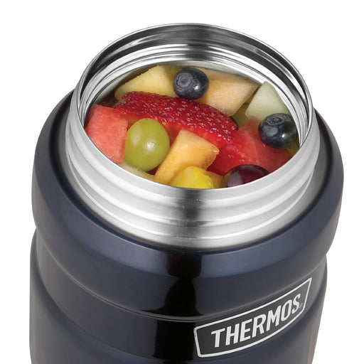 Thermos Stainless King 0.45L Food Jar - Matte Black, Folding Spoon Included-Kiichin - The #1 Place for Japanese Goods in Your Hand!