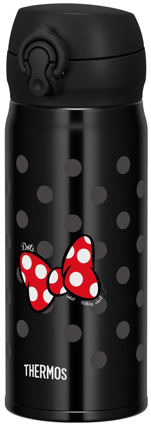 Thermos 400ml Vacuum Insulated Water Bottle - Japan Ribbon Black Jnl-403Ds R-Bk-Kiichin - The #1 Place for Japanese Goods in Your Hand!