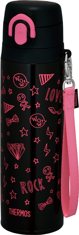 550Ml Vacuum Insulated Water Bottle - Japan Mobile Mug (Black Pink)-Kiichin - The #1 Place for Japanese Goods in Your Hand!