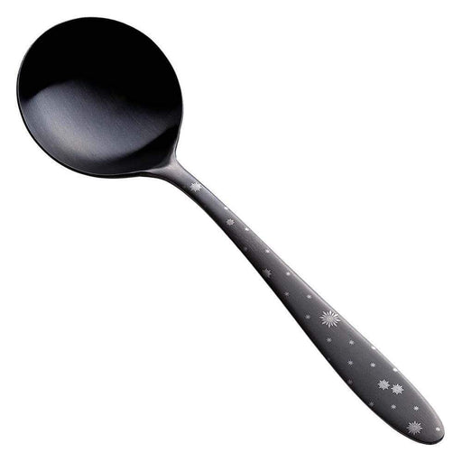 Premium Japanese Made Black Crystal Pattern Bouillon Spoon - Todai Rikyu-Kiichin - The #1 Place for Japanese Goods in Your Hand!