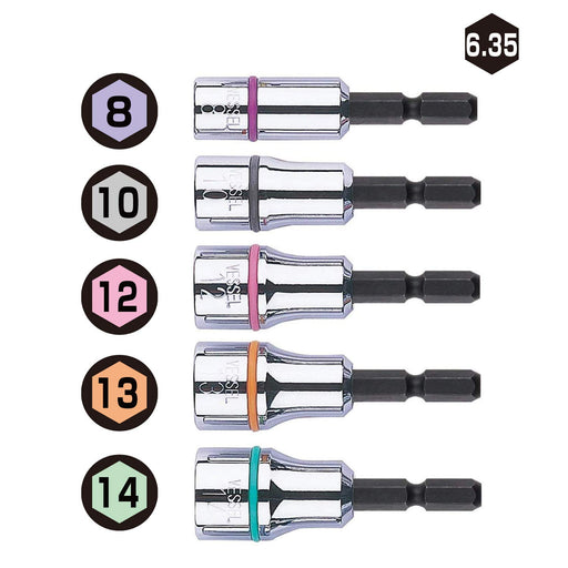 Vessel BW-70 Socket Bit Set 5Pc-Kiichin - The #1 Place for Japanese Goods in Your Hand!