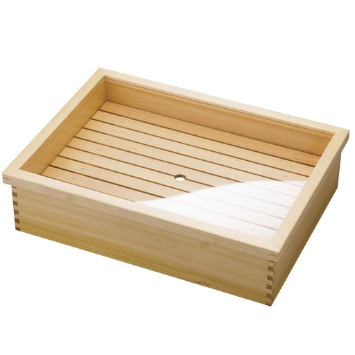 Yamacoh Large Wooden Sushi Neta Case with Stainless Steel Tray-Kiichin - The #1 Place for Japanese Goods in Your Hand!