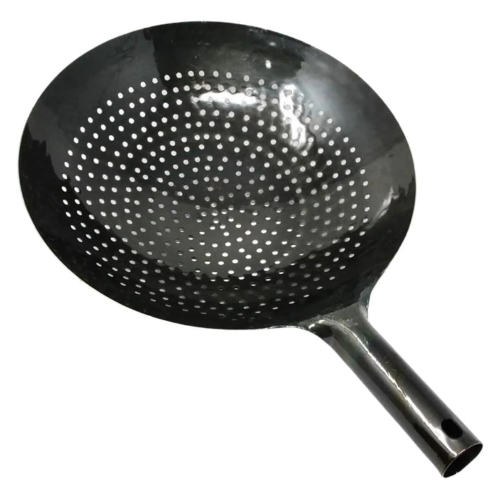 Yamada 39cm Hammered Iron Wok Strainer - Perforated for Optimal Filtering-Kiichin - The #1 Place for Japanese Goods in Your Hand!